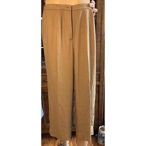 Casper Camel Tan High Waisted Wide Leg  Pants Pockets Trousers Petite Size 8